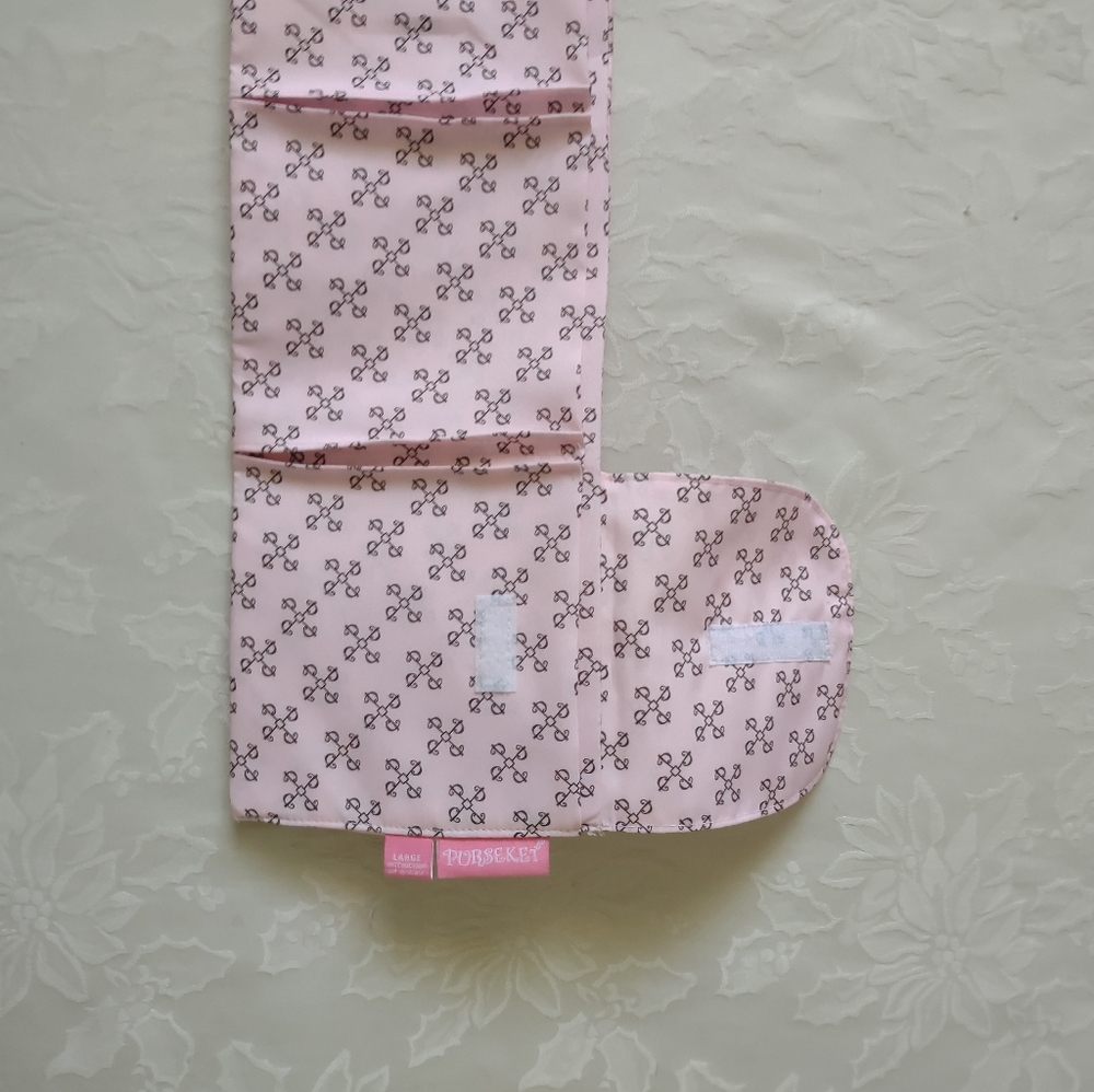 Pink Purse Organizer Insert Large 8 Pockets - Picture 4 of 7